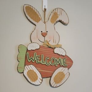 Bunny Welcome Sign Spring Easter